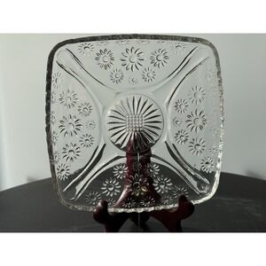 Hazel Atlas "Crazy Daisy" Vintage Relish Dish  Circa 1950 - 6" | Glass Dish